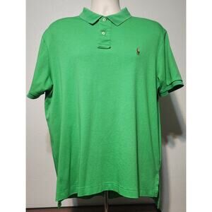 Ralph Lauren Polo Pima Soft Touch Short Sleeve Shirt Size XL Green